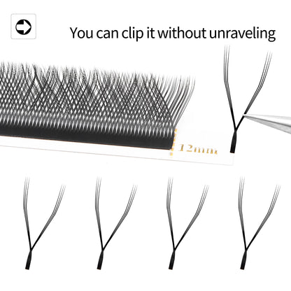 XIUSUZAKI W Shaped Bloom 2D 3D 4D 5D 6D 7D 8D Automatic Flowering Premade Fans Eyelashes Extensions Natural yy Individual Lashes