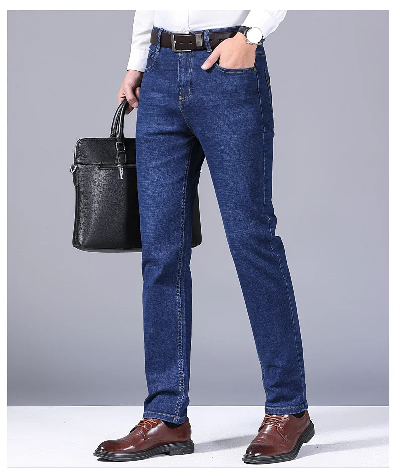 Men’s Stretch Slim Fit Jeans – Comfortable Business Casual Denim Pants