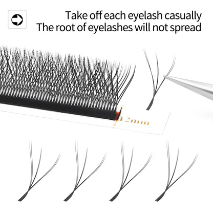 XIUSUZAKI W Shaped Bloom 2D 3D 4D 5D 6D 7D 8D Automatic Flowering Premade Fans Eyelashes Extensions Natural yy Individual Lashes