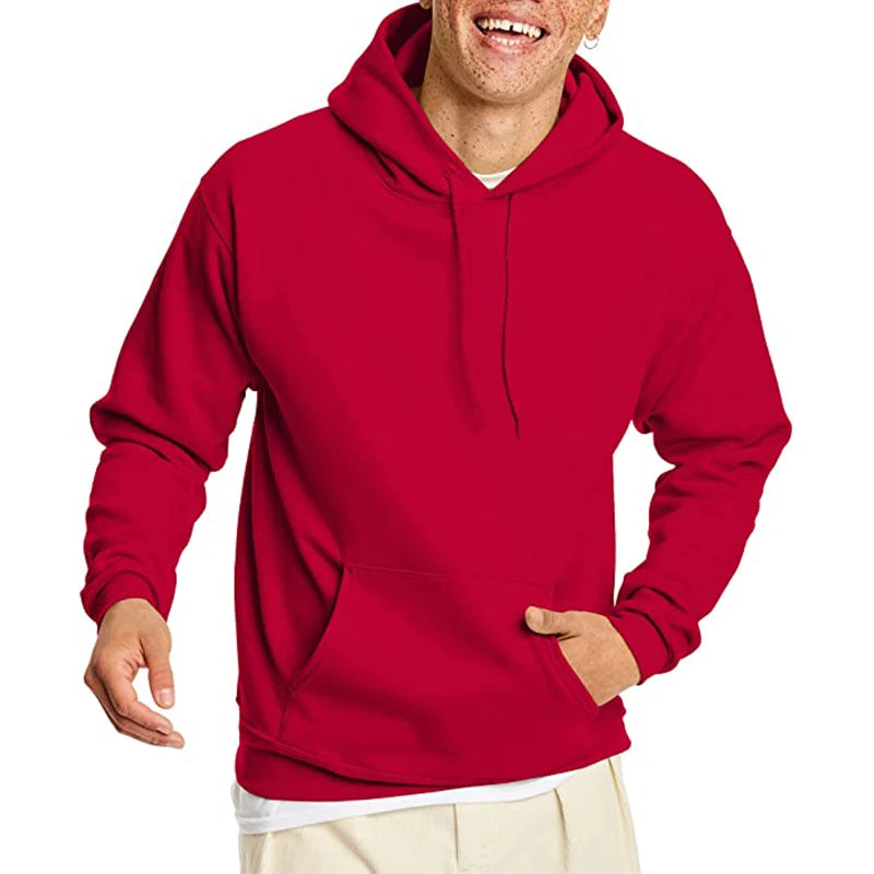 Oversized Casual Hoodie – Unisex Solid Color Sweatshirt for Men & Women