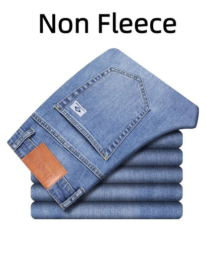 Men’s Loose Straight Leg Jeans – Retro Washed Casual Denim Pants
