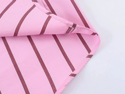 Women’s Color Block Blouse – Elegant Single-Breasted Fashion Top