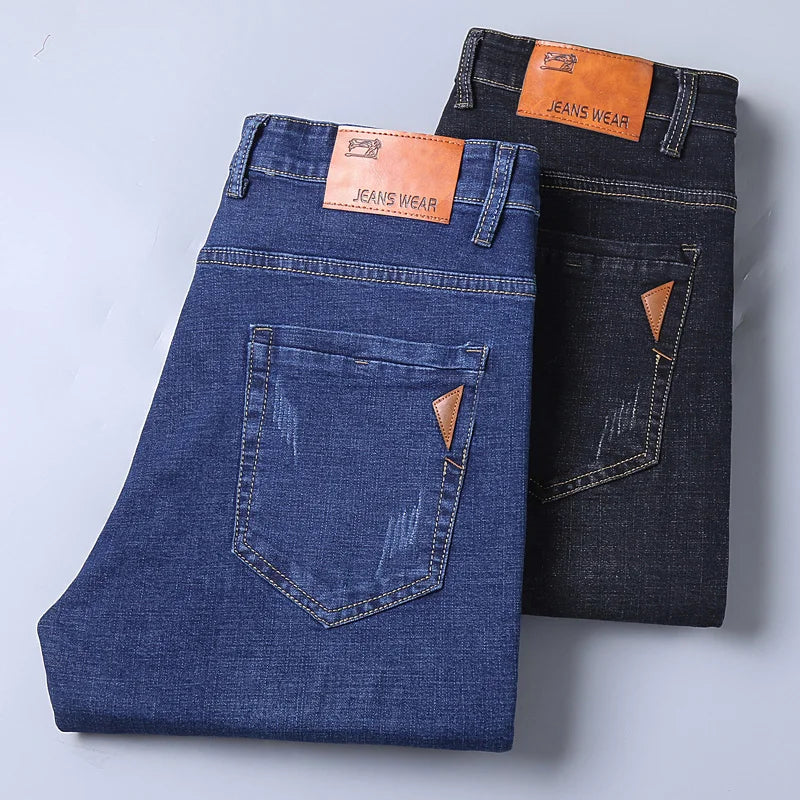 Men’s Stretch Slim Fit Jeans – Comfortable Business Casual Denim Pants
