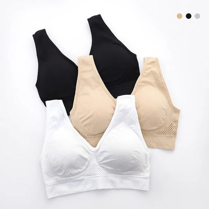 Women’s Sports Bra – Breathable Padded Fitness & Yoga Top