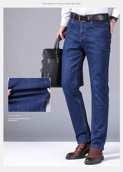 Men’s Stretch Slim Fit Jeans – Comfortable Business Casual Denim Pants
