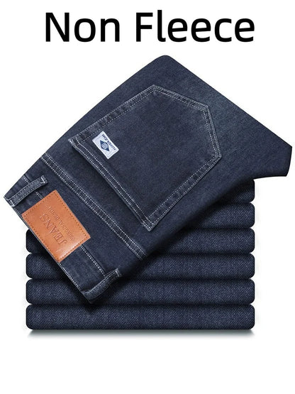 Men’s Loose Straight Leg Jeans – Retro Washed Casual Denim Pants