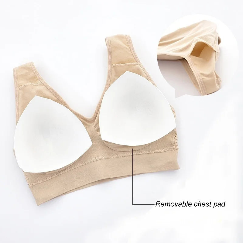 Women’s Sports Bra – Breathable Padded Fitness & Yoga Top