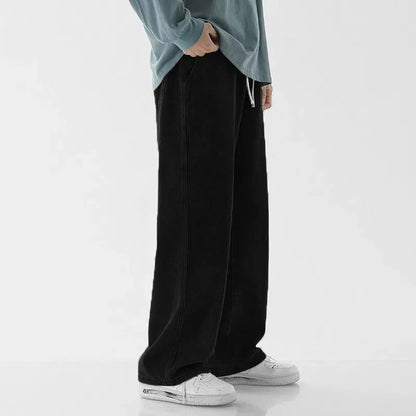 Men’s Loose Straight Leg Jeans – Casual Vintage Durable Cotton Denim