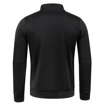 Men’s Zipper Jacket Hoodie – Solid Color Long Sleeve Streetwear Sweatshirt