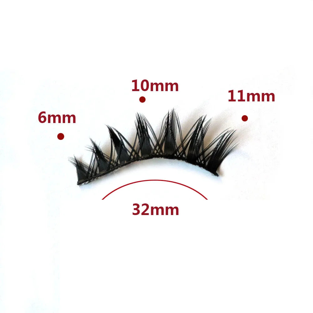 5 Paris Cat Eye False Eyelashes Long Thick Cosplay Fake Eye Lashes Extension Smokey Natural Makeup Handmade Reusable