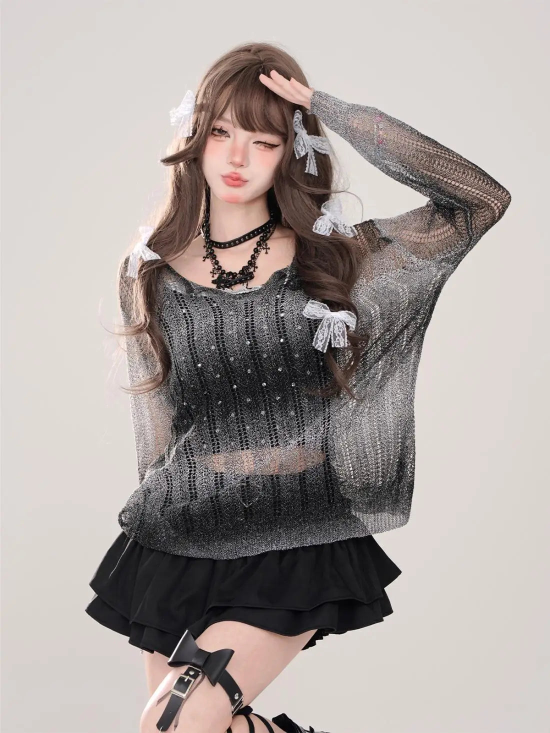 Women’s High Waist Ruffle A Line Skirt Korean Fashion Summer Streetwear Y2K Style