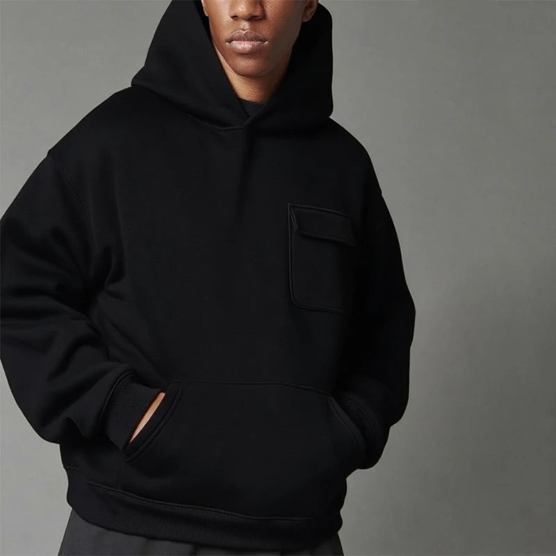 Men’s Casual Hoodie Sweatshirt – Streetwear Pullover Gym Fashion Top