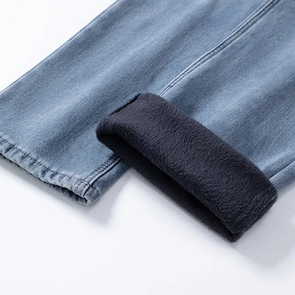 Men’s Loose Straight Leg Jeans – Retro Washed Casual Denim Pants