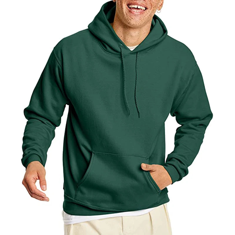 Oversized Casual Hoodie – Unisex Solid Color Sweatshirt for Men & Women