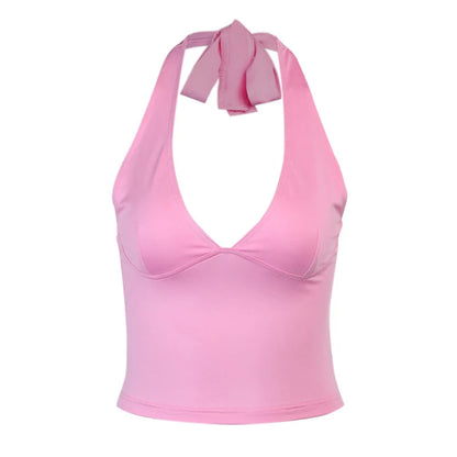 Women’s Off Shoulder Crop Top – Sleeveless Club Party Summer Outfit