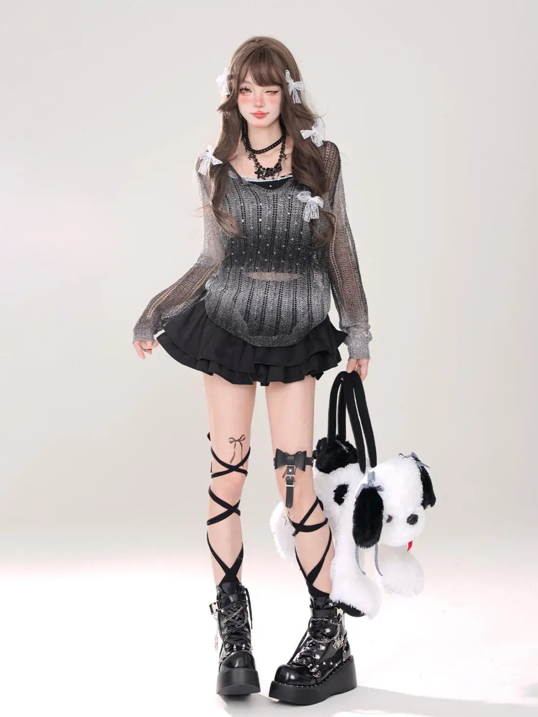 Women’s High Waist Ruffle A Line Skirt Korean Fashion Summer Streetwear Y2K Style
