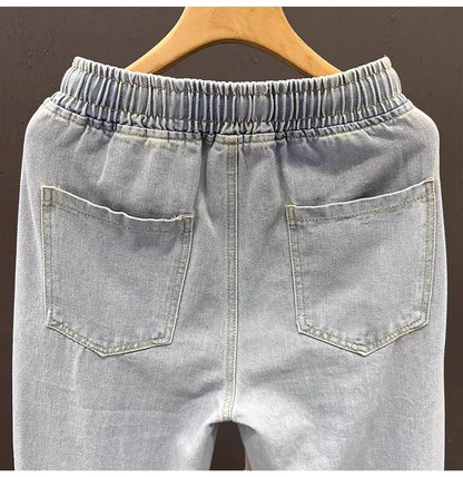 Men’s Loose Straight Leg Jeans – Casual Vintage Durable Cotton Denim
