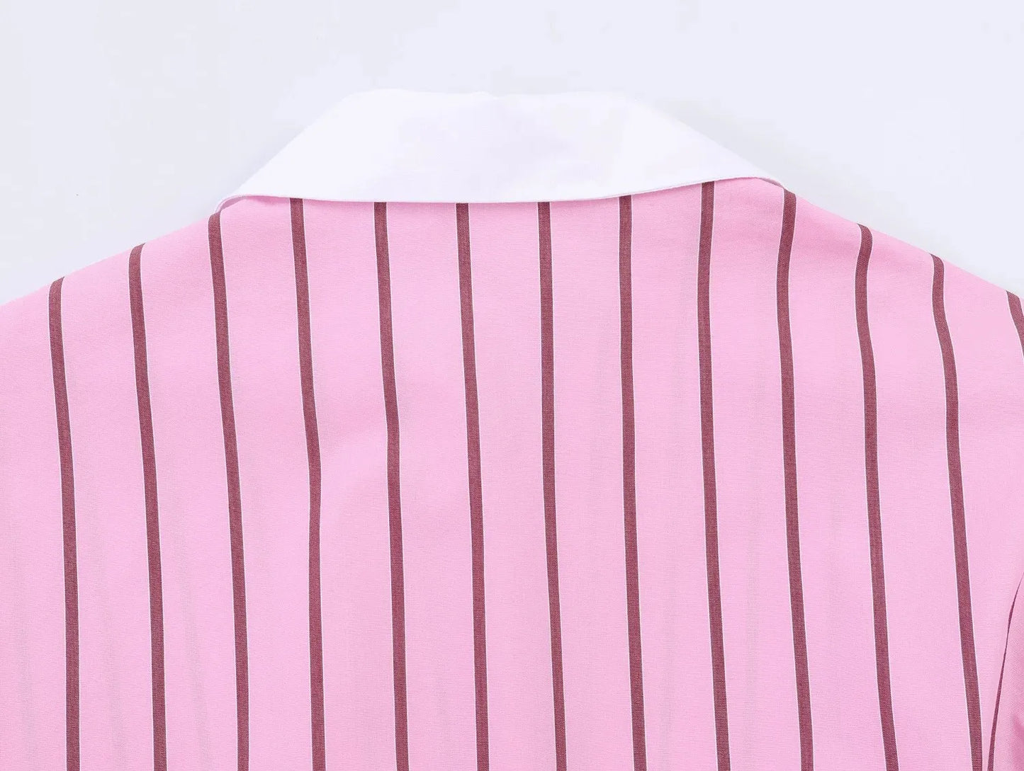 Women’s Color Block Blouse – Elegant Single-Breasted Fashion Top