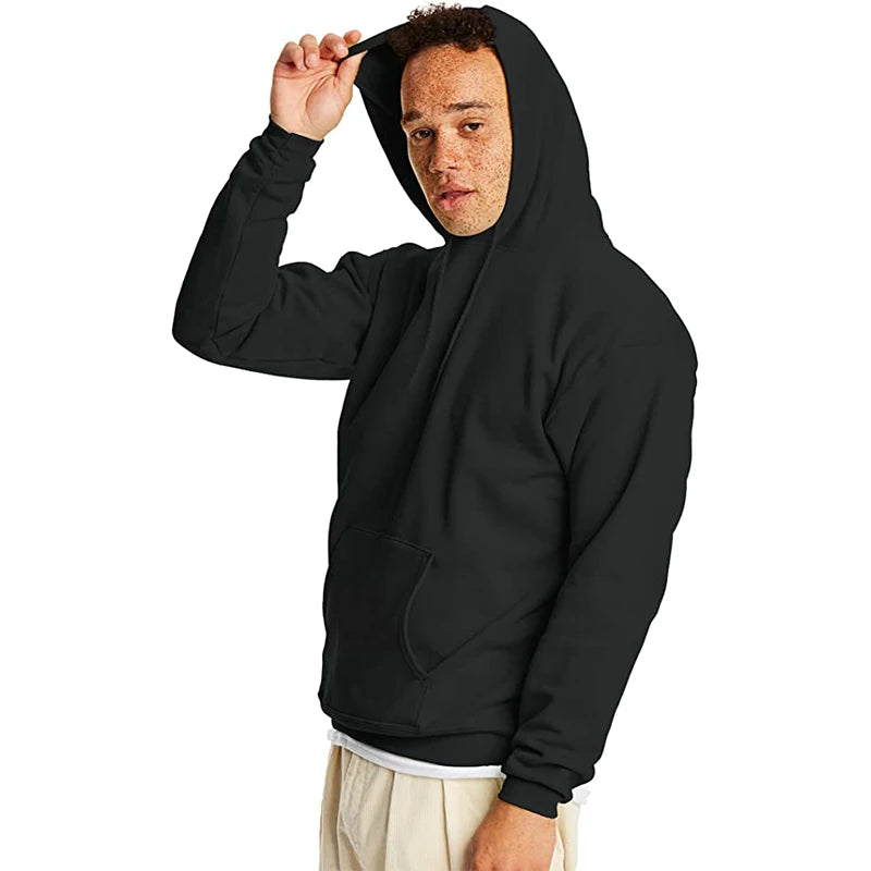 Oversized Casual Hoodie – Unisex Solid Color Sweatshirt for Men & Women